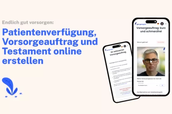 Gut Gergelt Patientenverfügung Deutsch Telefon mit Video, Beschrieb Patientenverfügung